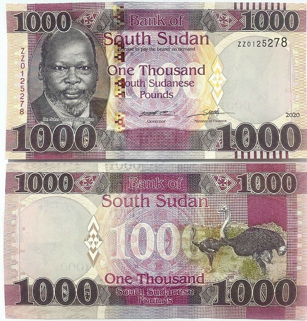 South Sudan 1000 Pound 2020 / 2021 P NEW ZZ Replacement UNC
