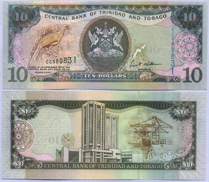 Trinidad & Tobago 10 Dollars 2006/2006 P 47 a Sign William UNC