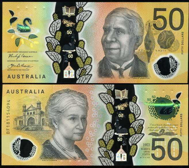 Australia 50 Dollars 2018 Polymer P 65 UNC