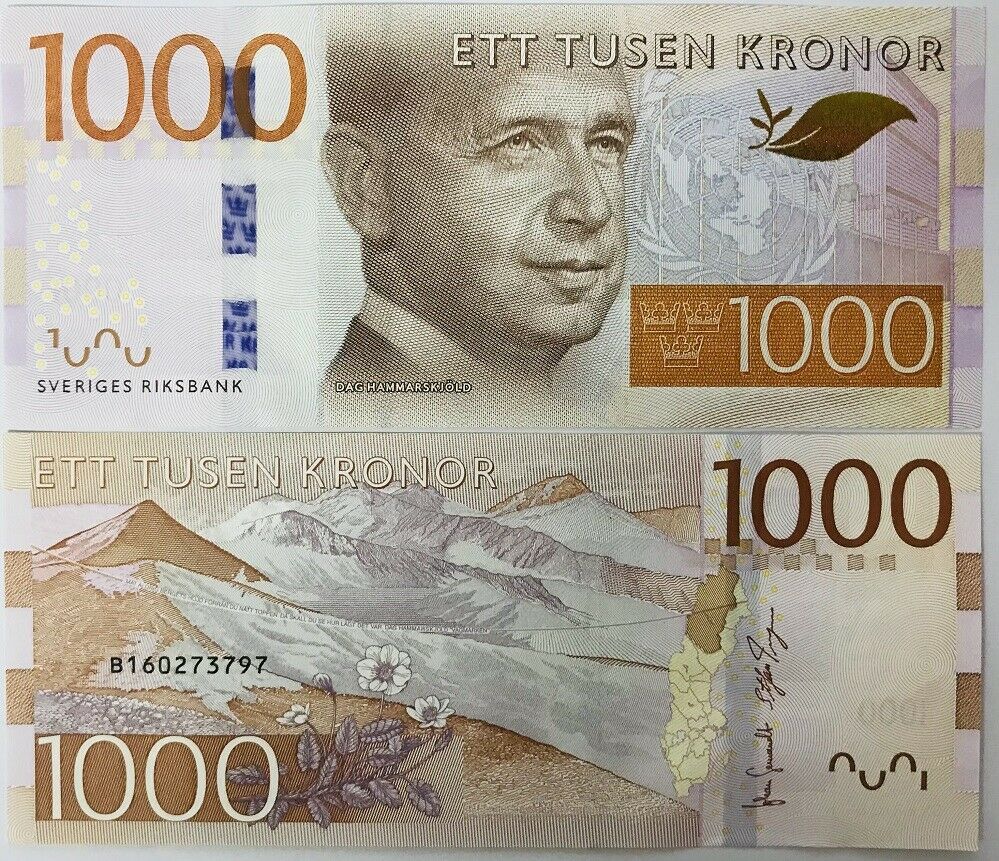 Sweden 1000 Kronor 2015 P 74 UNC