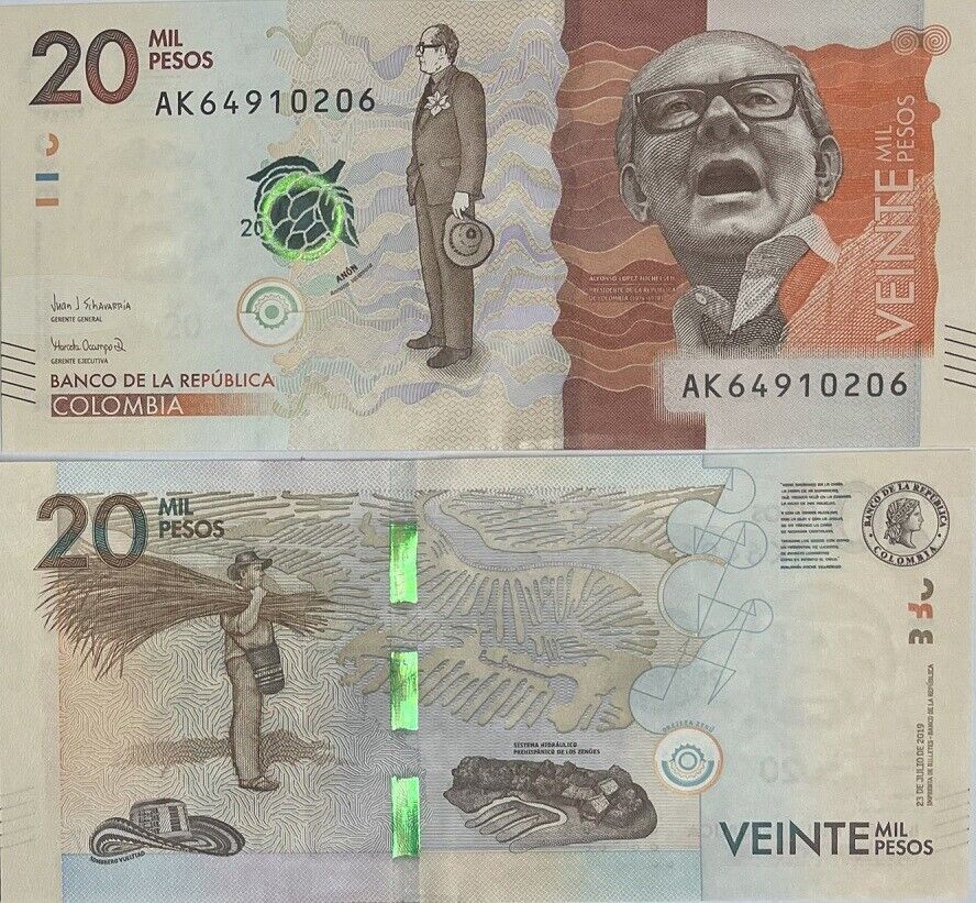 Colombia 20000 Pesos 2019 P 461 UNC