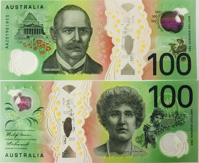Australia 100 Dollars 2020 P New AA Prefix Polymer UNC