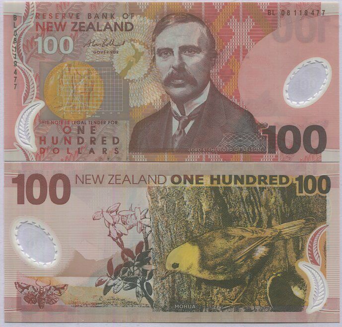 New Zealand 100 Dollars 2008 Polymer P 189 b UNC