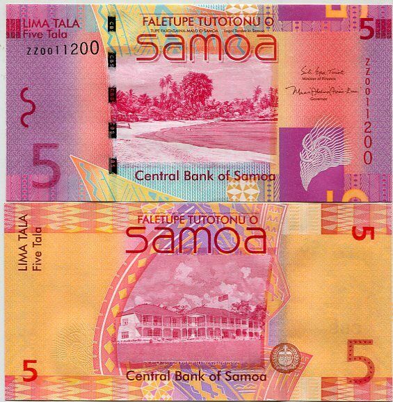 Western Samoa 5 Tala ND 2008/2017 P 38 REPLACEMENT ZZ UNC