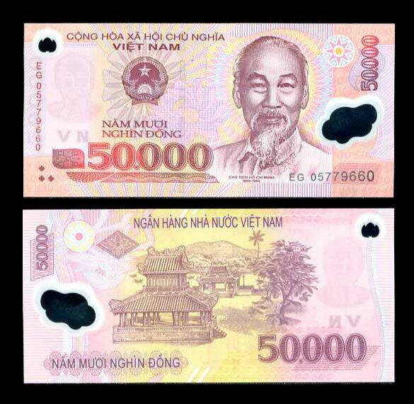 VIETNAM 50,000 50000 DONG 2005 P 121 POLYMER UNC