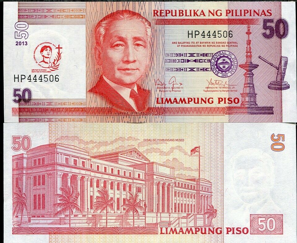 PHILIPPINES 50 PESOS 2013 P 215 SAINT PEDRO COMM. UNC