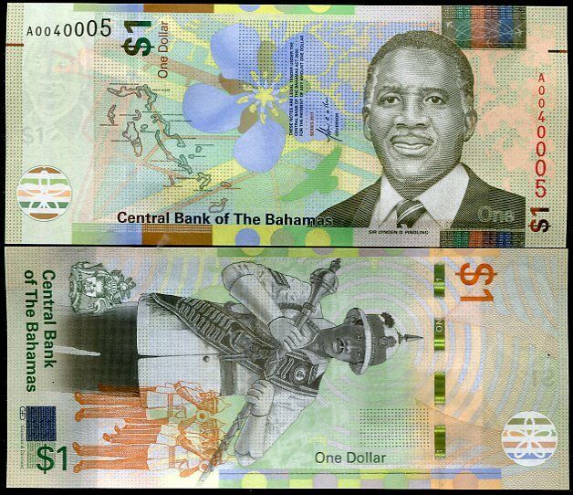 Bahamas 1 Dollar 2017 P 77 UNC