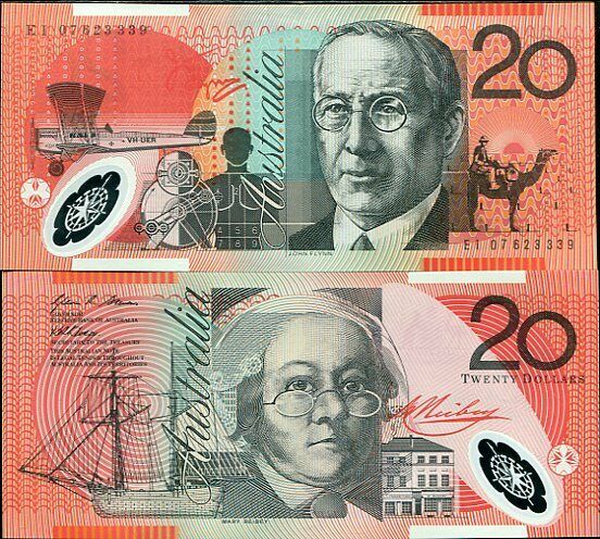 AUSTRALIA 20 DOLLARS 2007 P 59 POLYMER UNC