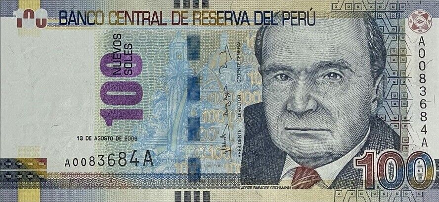 Peru 100 Nuevos Soles 2009 P 185 UNC