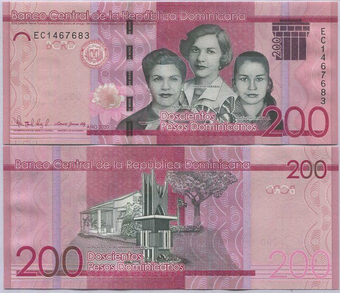 Dominican Republic 200 Pesos 2020/2021 P 191 UNC