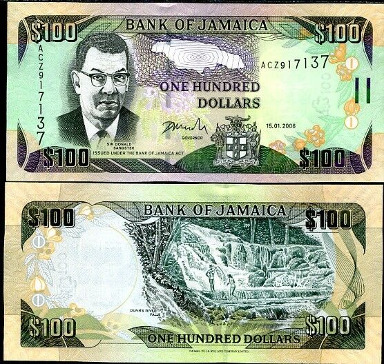JAMAICA 100 DOLLARS 2006 P 84 UNC