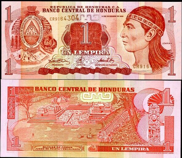 HONDURAS 1 LEMPIRA 2000 P 84 UNC