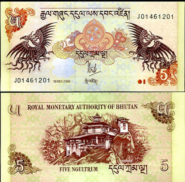 Bhutan 5 Ngultrum 2006 P 28 UNC