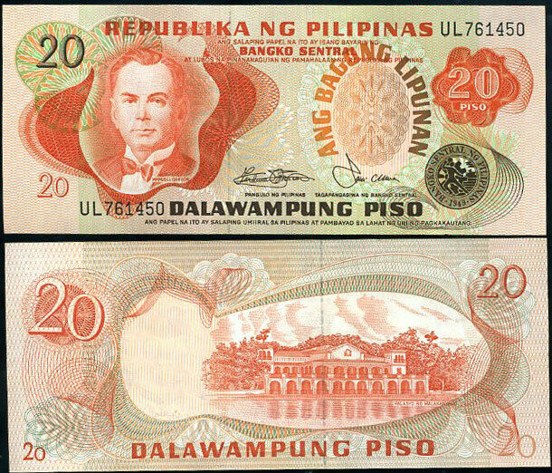 PHILIPPINES 20 PESO PISO 1978 P 162 UNC