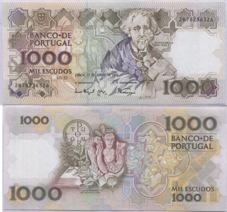 Portugal 1000 Escudos 1993 P 181 j UNC – Noteshobby
