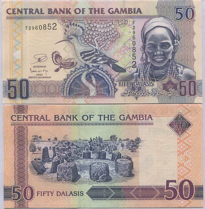 Gambia 50 Dalasis ND 2013 P 28 c UNC