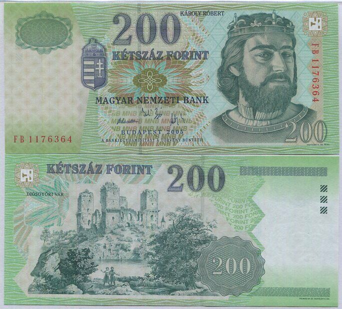 Hungary 200 Forint 2005 P 187 e UNC