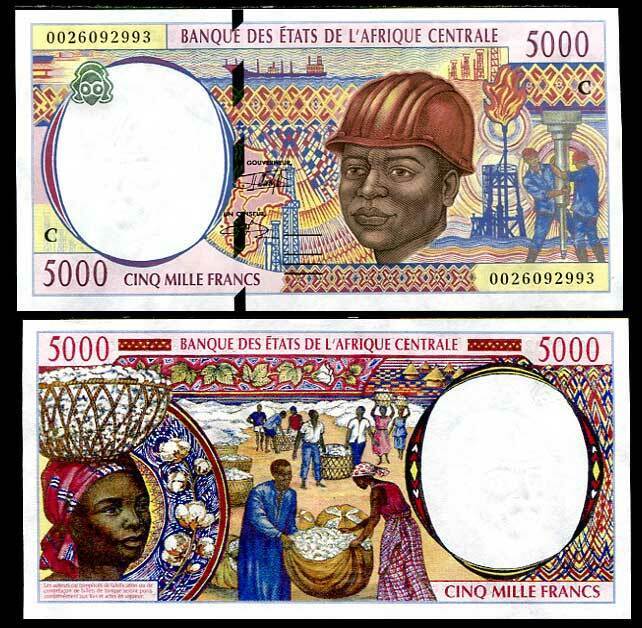 Central African States Congo 5000 Francs 2000 P 104 Cf UNC