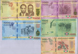 Burundi Set 5 PCS 500 1000 2000 5000 10000 Francs 2015-2018 P 50-54 UNC