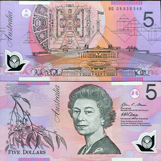 Australia 5 Dollars 2008 P 57 Polymer UNC