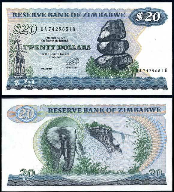 Zimbabwe 20 Dollars 1994 P 4 d UNC