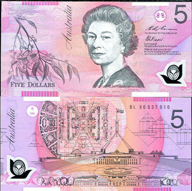 AUSTRALIA 5 DOLLARS P 51 a 1996 POLYMER UNC