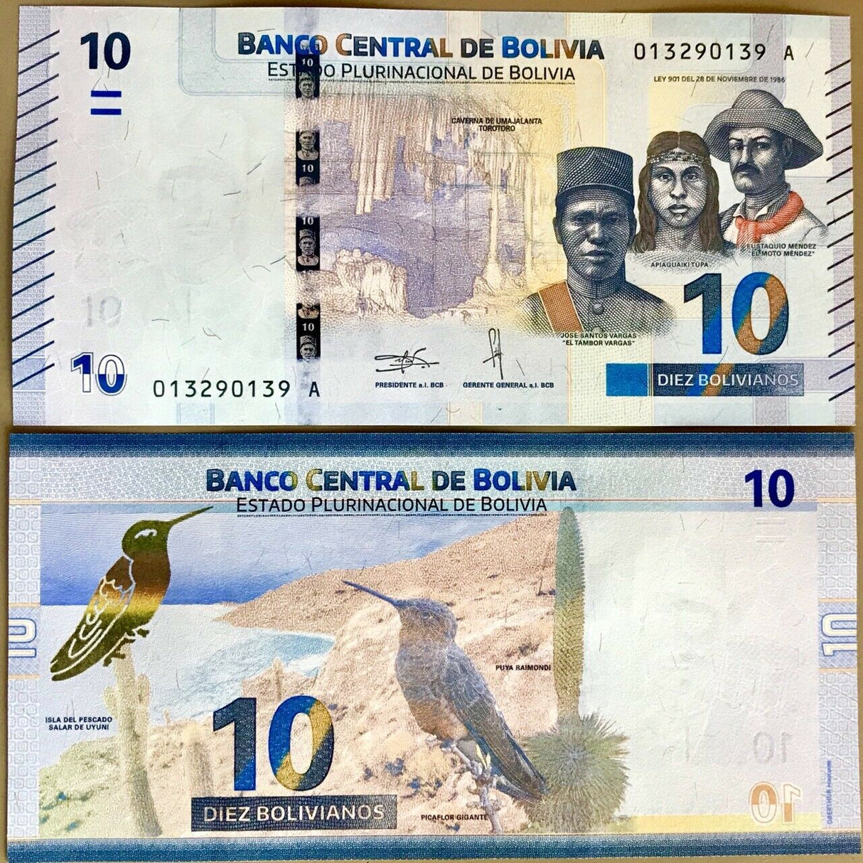 Bolivia 10 Bolivianos 2018 P 248 UNC