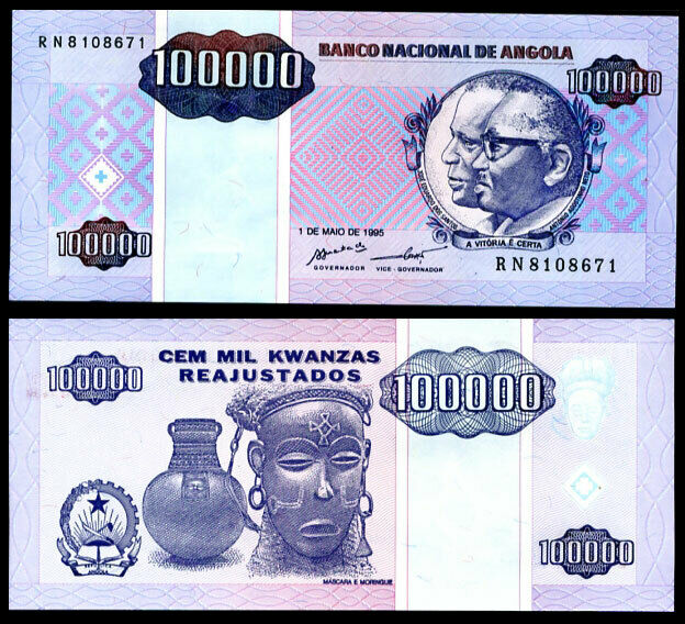 Angola 100000 Kwanza 1995 P 139 UNC