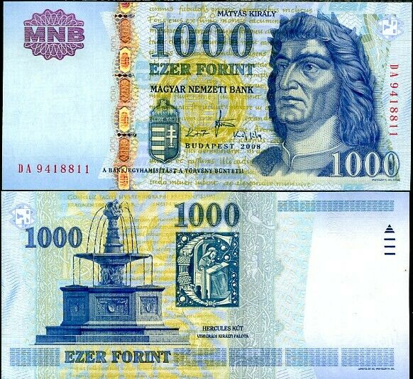 Hungary 1000 Forint 2008 P 195 d UNC