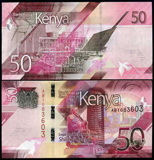 Kenya 50 Shillings 2019 P 52 aUNC