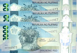 Philippines 1000 Pesos 2022 AA Prefix P New Polymer UNC Lot 3 Pcs