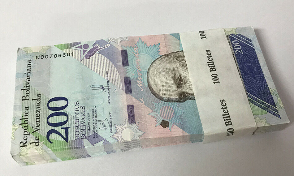 Venezuela 200 Bolivares 2018 P 107 UNC Lot 100 Pcs 1 Bundle