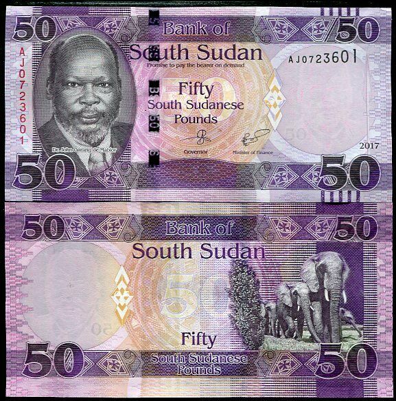 South Sudan 50 Pounds 2017 P 14 c UNC