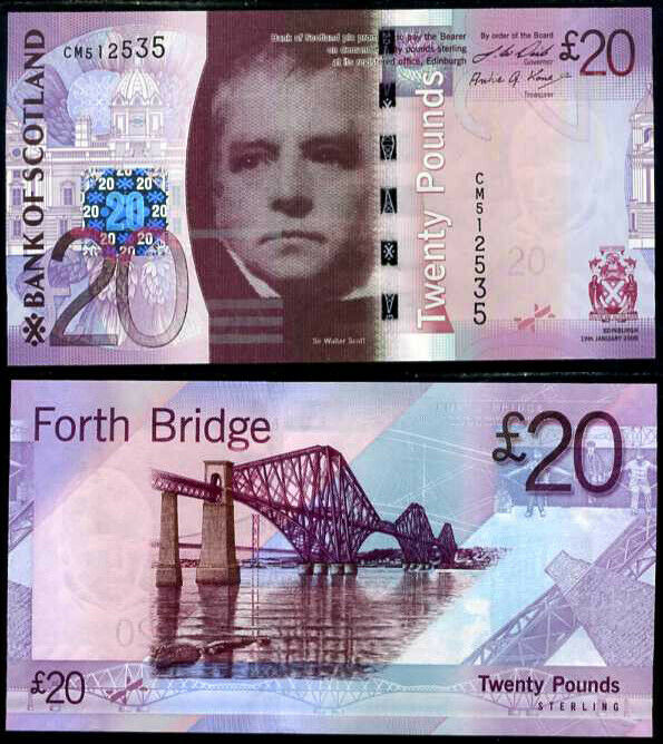 Scotland 20 Pounds 19-1-2009 P 126 b UNC