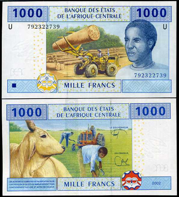 CENTRAL AFRICAN STATE CAMEROUN FRANCS 2002/2018 P 207 Ue TOLLI-MEKE UNC