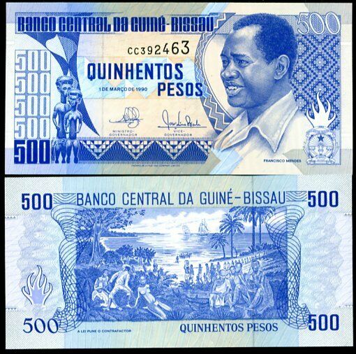 GUINEA BISSAU 500 PESOS 1990 P 12 UNC
