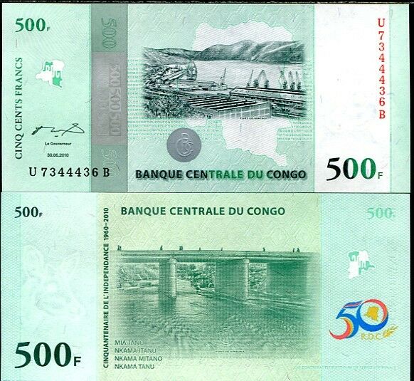 Congo 500 Francs 2010 Comm. P 100 UNC